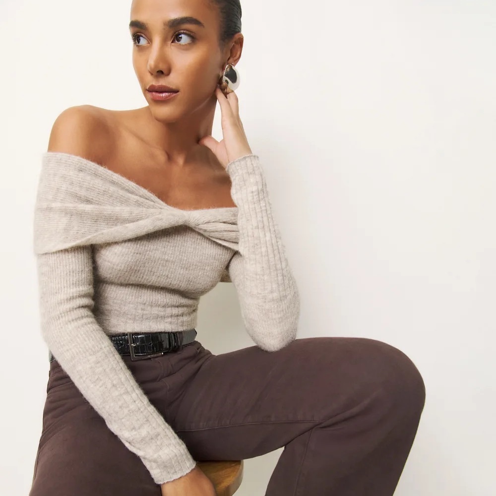 Reformation Florie Twist Sweater